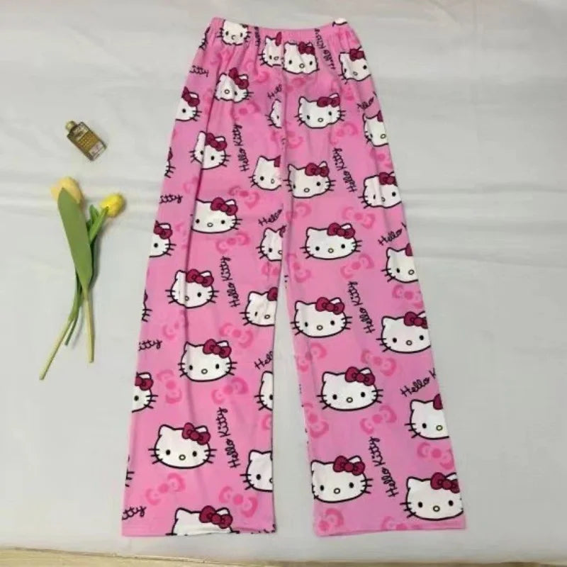 Hello Kitty thin loose casual pants cartoon Pyjamas