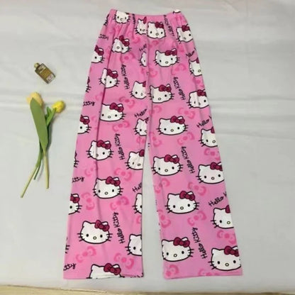 Hello Kitty thin loose casual pants cartoon Pyjamas