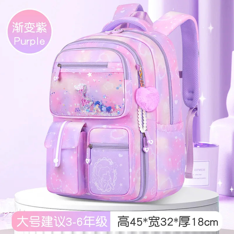 Refrigerator Door Multiple Pockets Light Burden Reduction Elementary School Bag