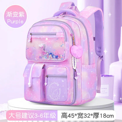Refrigerator Door Multiple Pockets Light Burden Reduction Elementary School Bag