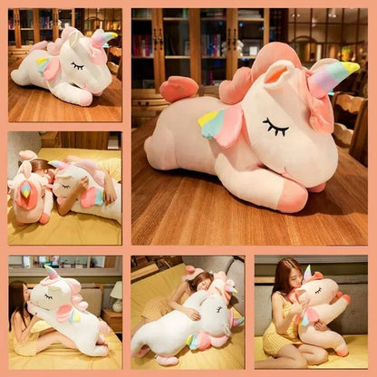 Cute Pony Plush Toy Rainbow Angel Unicorn Girl Heart Plush Doll