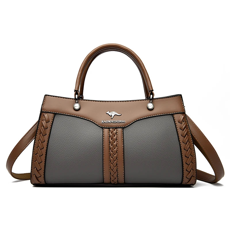 Luxury Multi Layered High Quality Soft Leather Messenger Bag