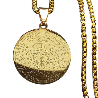 Seven Archangels Amulet Stainless Steel Necklaces