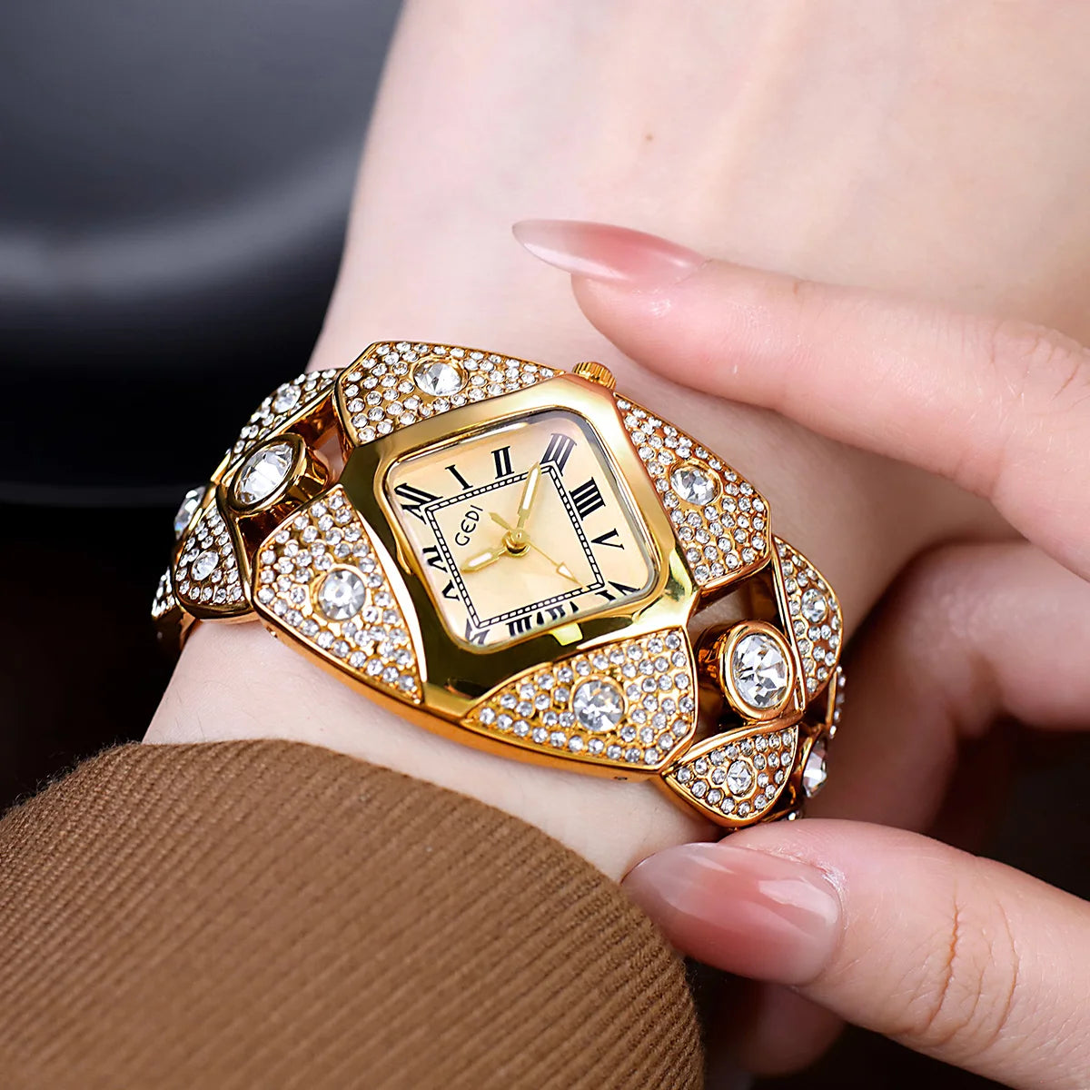 Light Luxury Brand Diamond Inlaid Bracelet Waterproof Watches