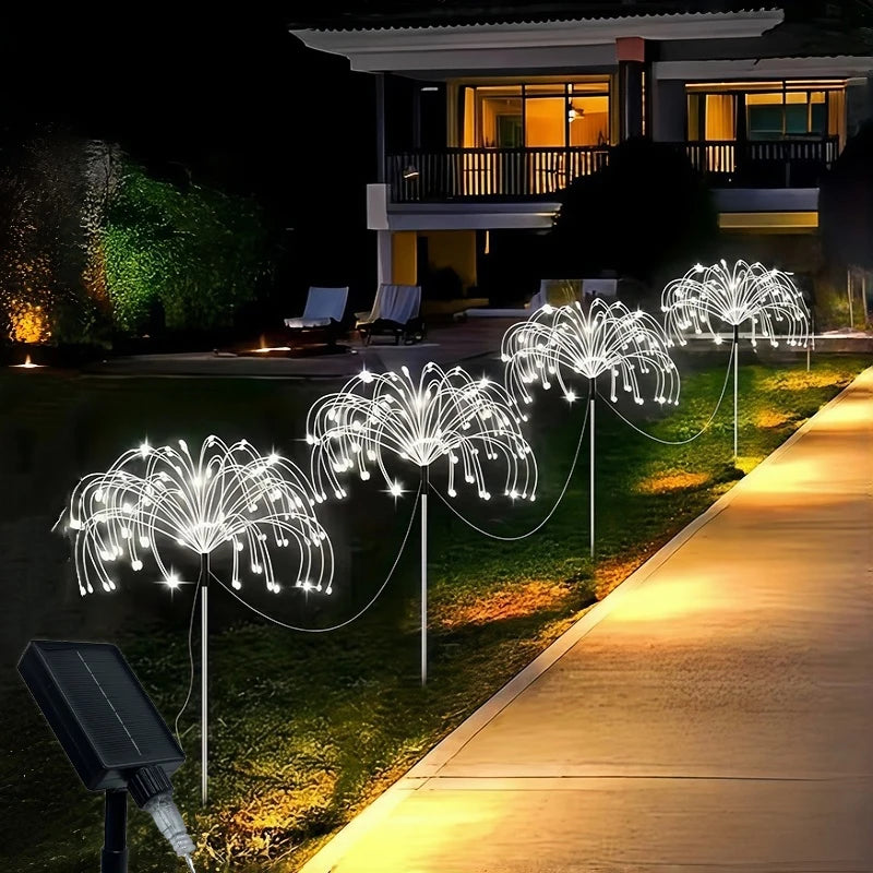 4pcs/6pcs Outdoor Solar Garden Lights Outdoor Solar Smart Firework Lights