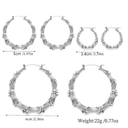3pairs Hoop Big Geometry Round Circle Earring