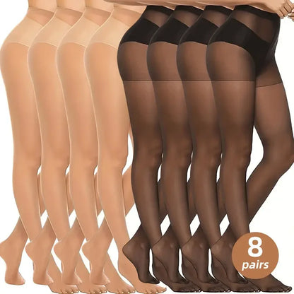 2/5 أزواج من الجوارب الحريرية الضيقة المضادة للخطاف