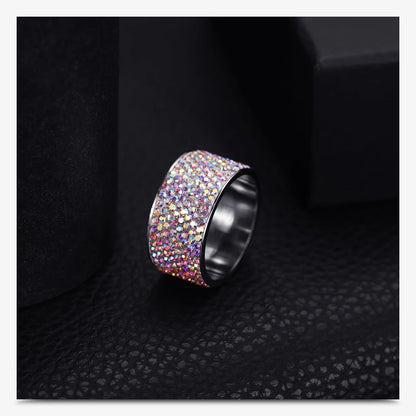 8 row Austria Crystal Stainless Steel Rings