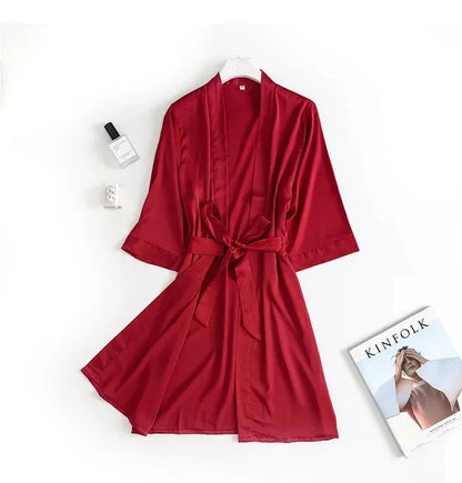 White Bride Silk Satin Robe Lingerie