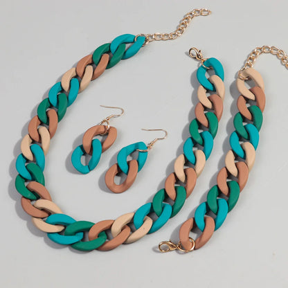 Fish Sheep Acrylic Chunky Chain Choker Necklace