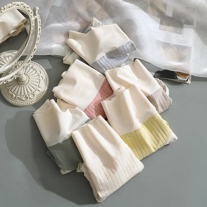 Lencería de algodón de talle alto y seda de hielo