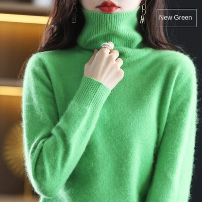 Cashmere Turtleneck Pullover Sweater