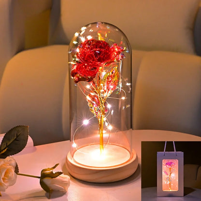 LED Galaxy Three Rose Artificial Flowers