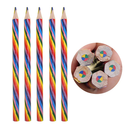 4 Color Concentric Rainbow Pencil Wooden Bulk Rainbow Pencil