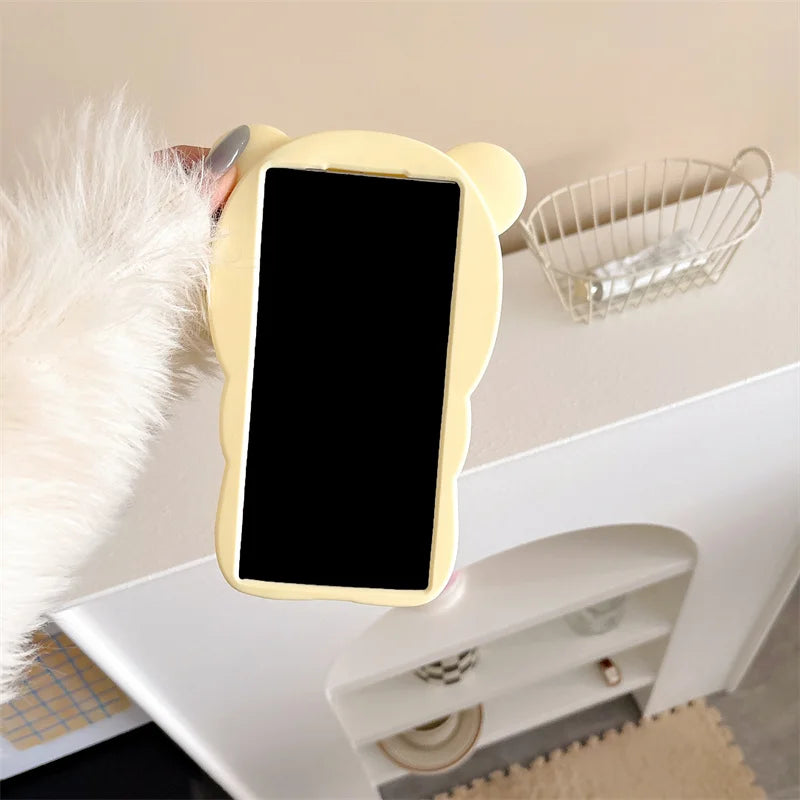 Kawaii Bear Phone Case Samsung Galaxy Cartoon Soft Silicone Cover