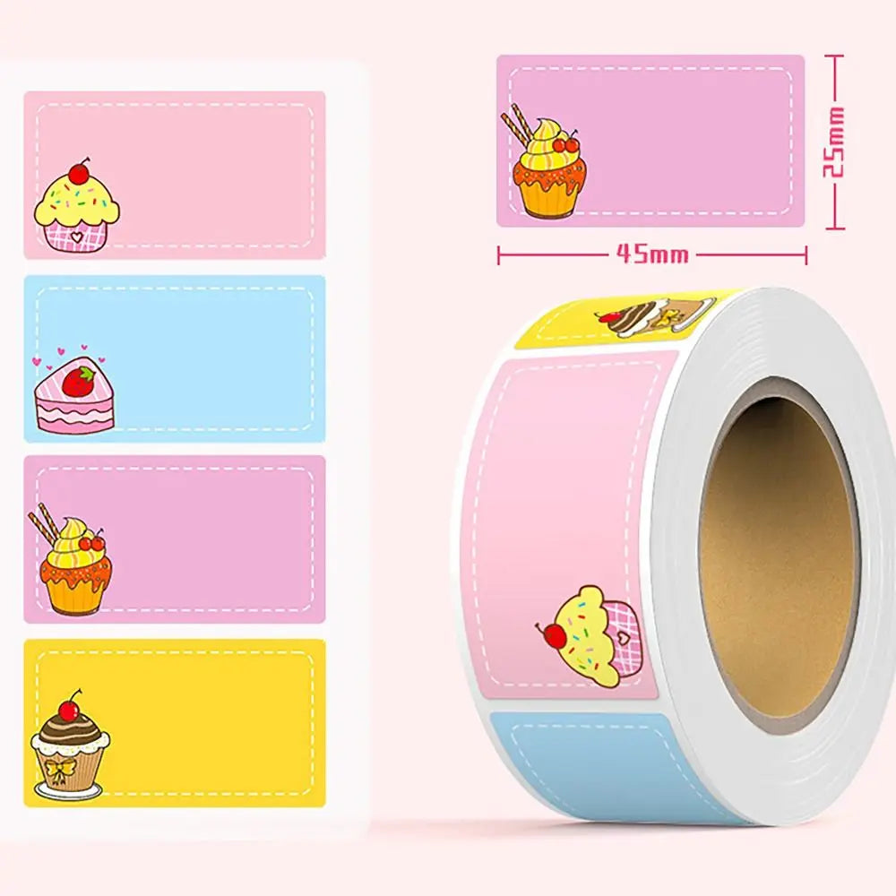 Cartoon Style Name Sticker Waterproof Handwritten Tag Sticker