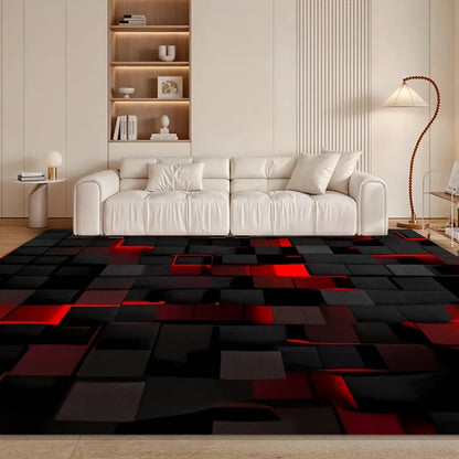3D Visual Geometry Art Carpet Soft Flannel Rug