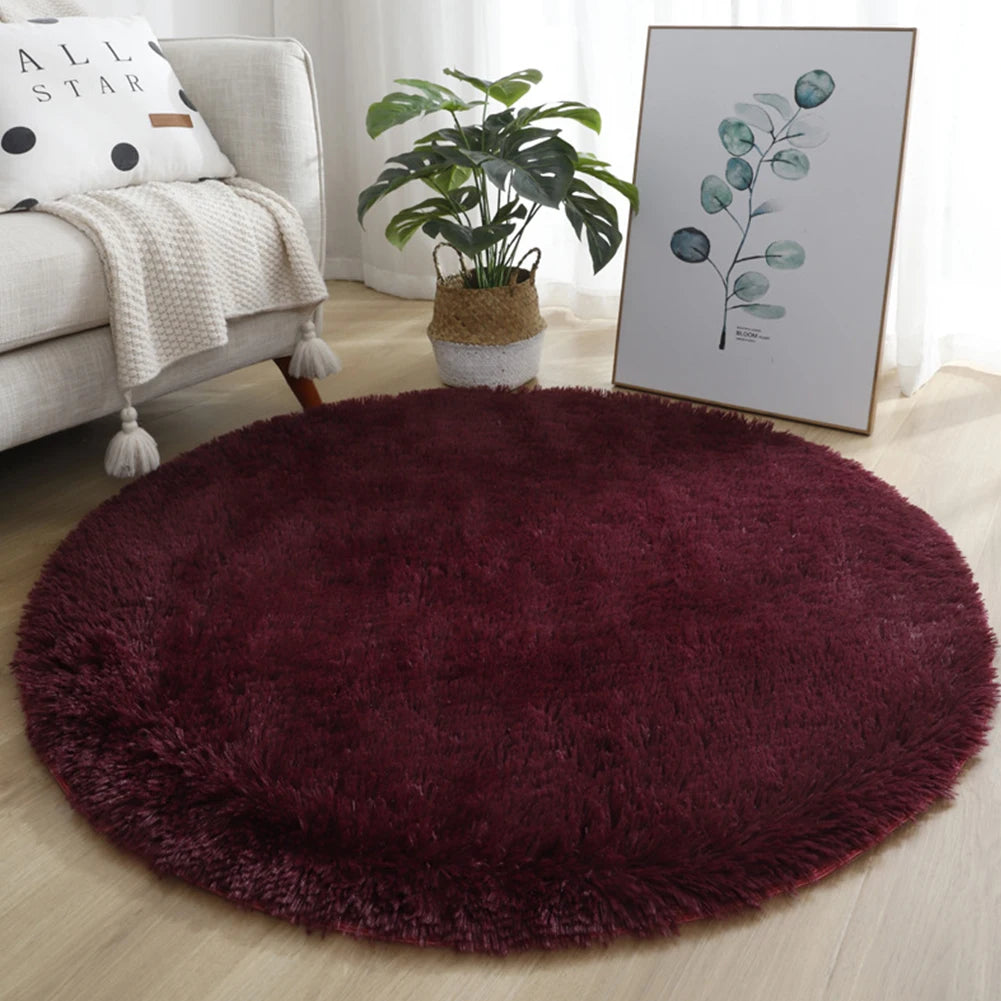 1pc home Rugs Large Shaggy Rug Round Mat