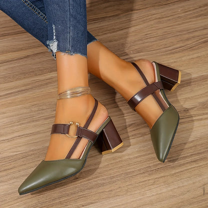 Toe Block High Heel Sandals
