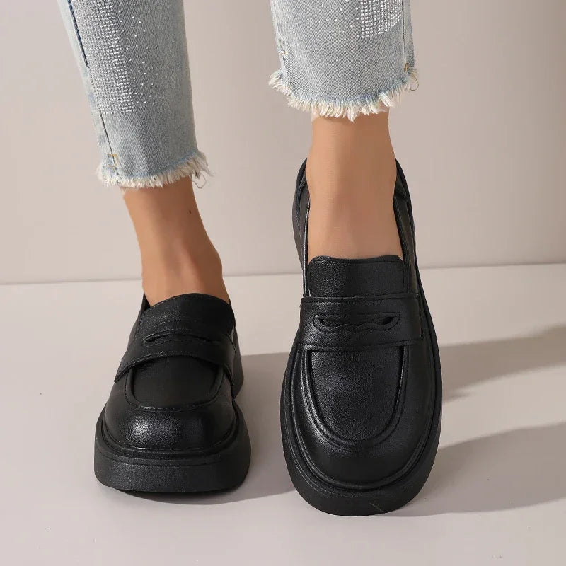 Retro British Style Thick-Soled Casual Shoes