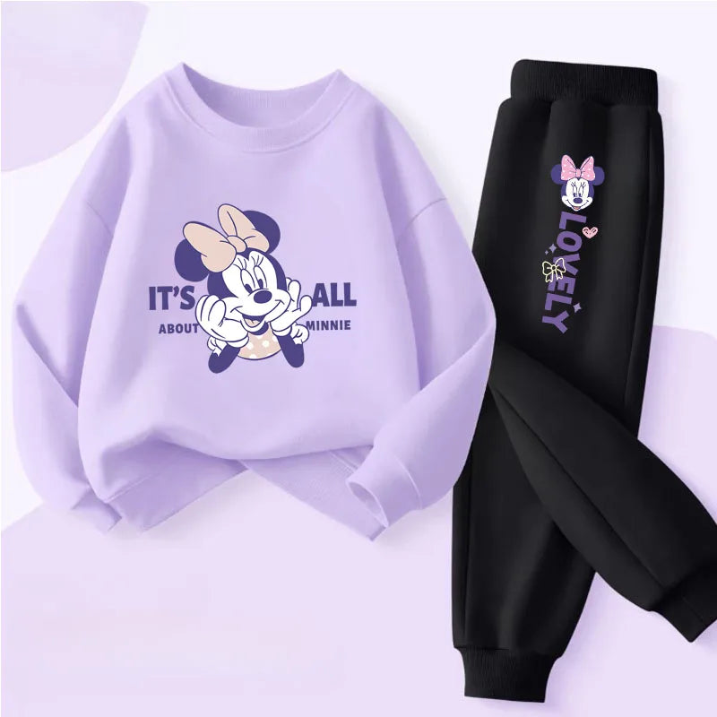Baby Girls O Neck Sweatshirt Pants Thin Tracksuit Set