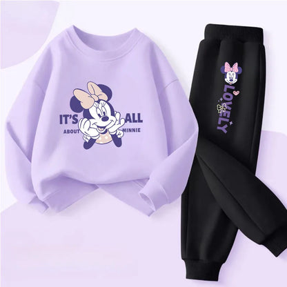 Baby Girls O Neck Sweatshirt Pants Thin Tracksuit Set