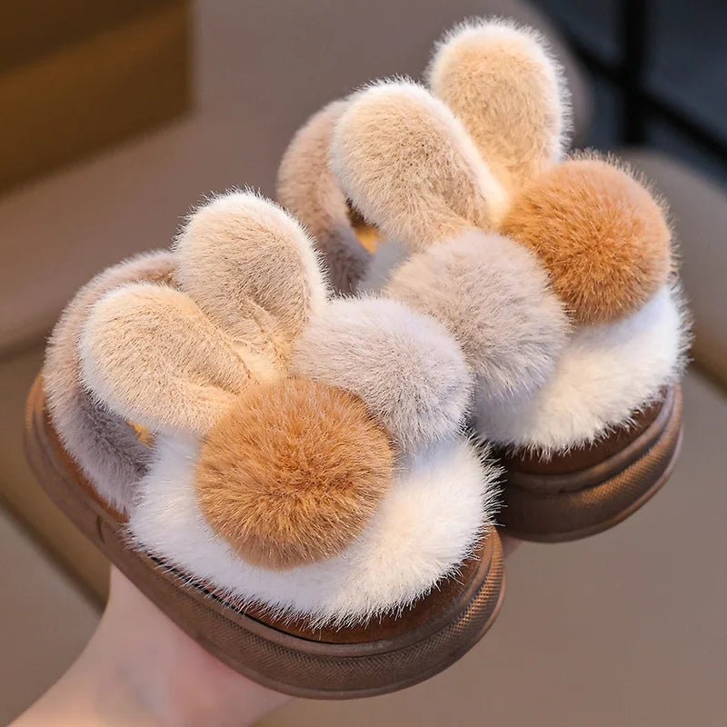 Cotton Cartoon Indoor Non-Slip Shoes for Girl