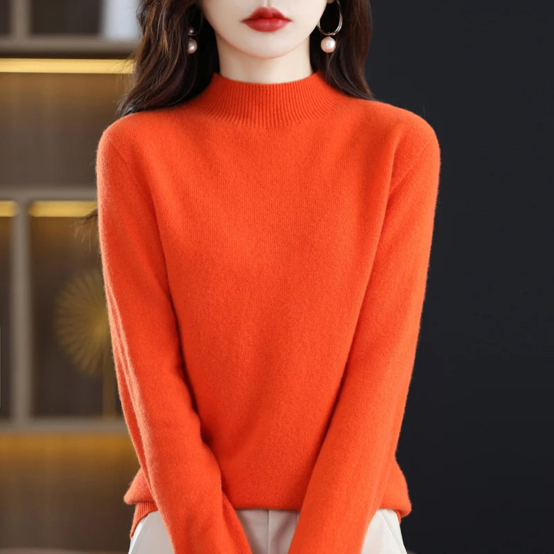 Wool Half-neck Cashmere Sweater