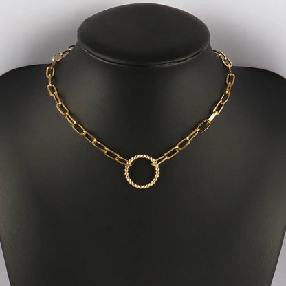 316L Stainless Steel Choker Heart Clavicle Chain Necklaces