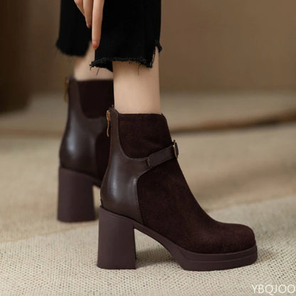 Thick sole thick heel elegant simple high heels Boots