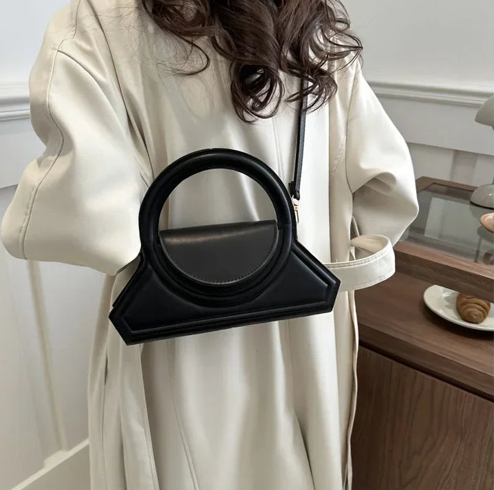 Pu Leather Elegant Tote Versatile Vintage Small Square Bag