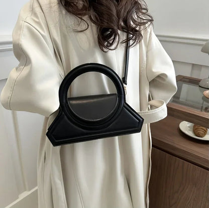 Pu Leather Elegant Tote Versatile Vintage Small Square Bag