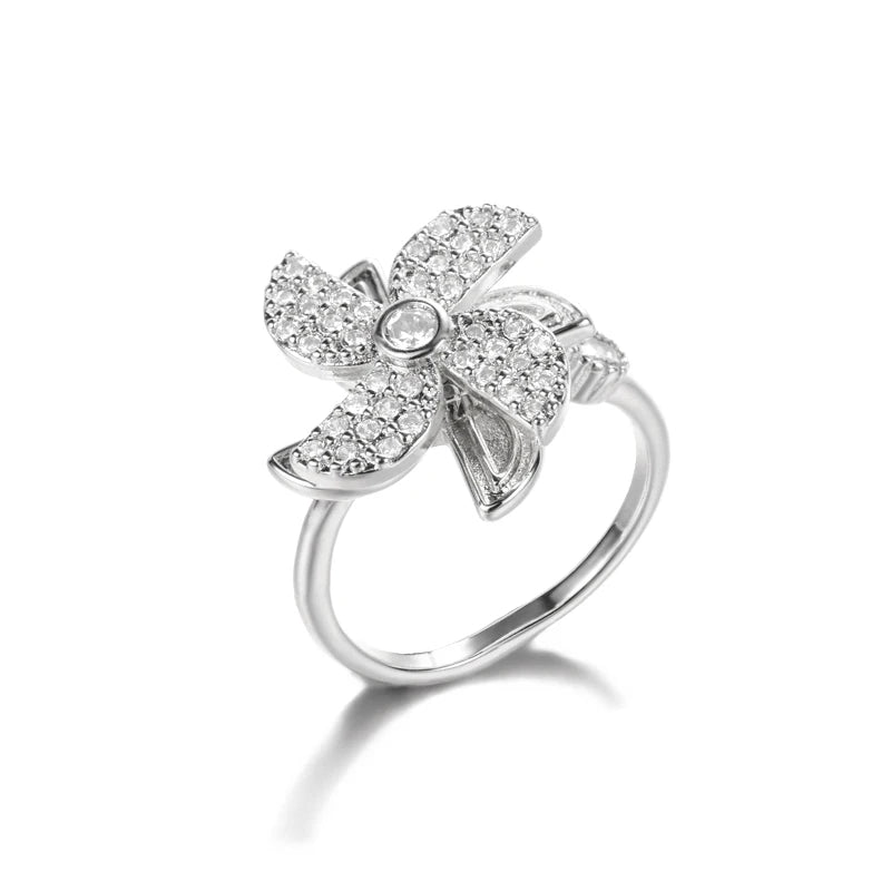 DANA Zircon Four Leaf Clover Rings