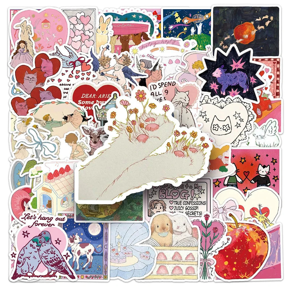 10/30/50PCS Cartoon Fairy Tale Stickers Aesthetic Cute