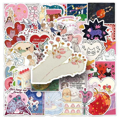 10/30/50PCS Cartoon Fairy Tale Stickers Aesthetic Cute
