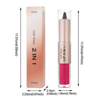 Brown Mirror Glass Lip Gloss Matte Lip Liner Waterproof