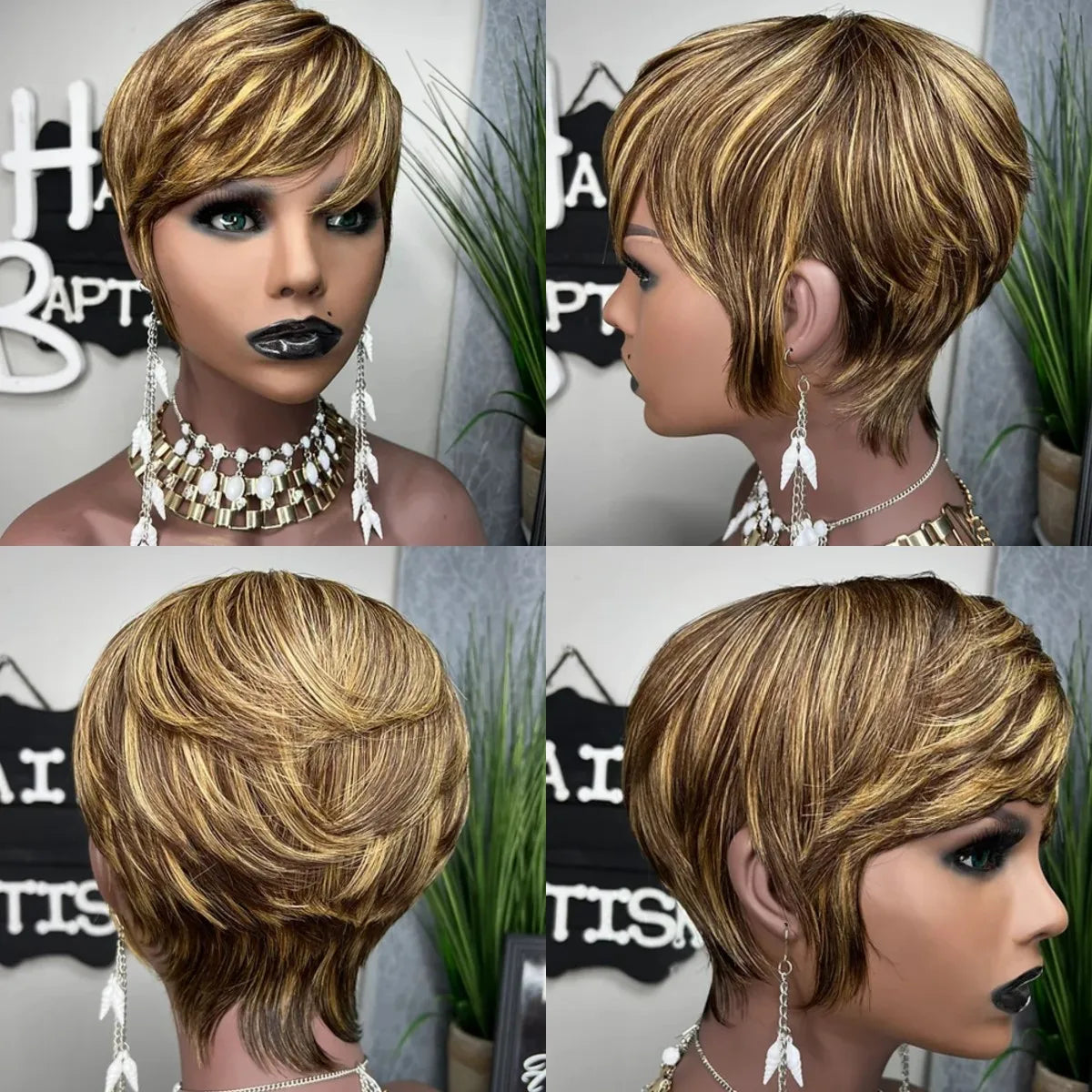 Short Straight  Pixie Cut Hair Bob Wig