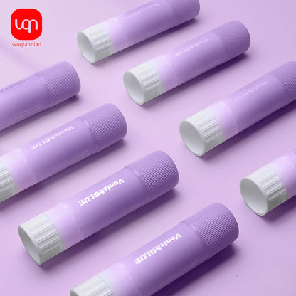 3/6/12pcs Purple School Glue Stick Disappearing Stationery School