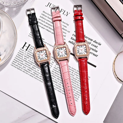 Elegant Leather Strap Watch Casual Quartz Wristwatch