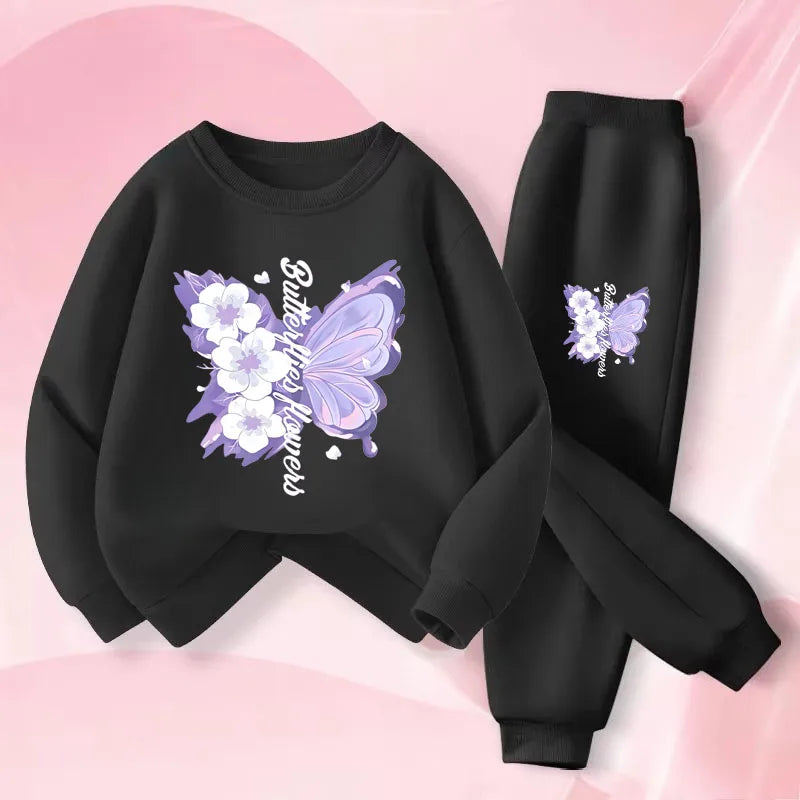 Spring Long Sleeved Top Long Pants Two Piece Sets