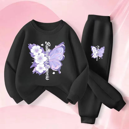 Spring Long Sleeved Top Long Pants Two Piece Sets