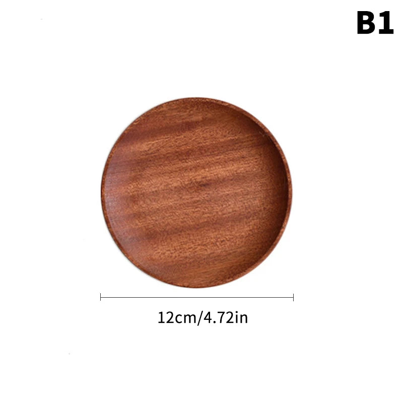 1PC Wooden Serving Oval Wood Tray