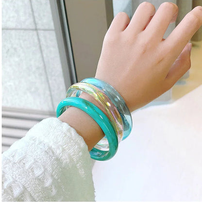 3pcs Resin Acrylic Korean Cuff Bracelets