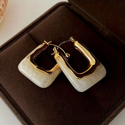 U-Shaped Hoop Golden Earring