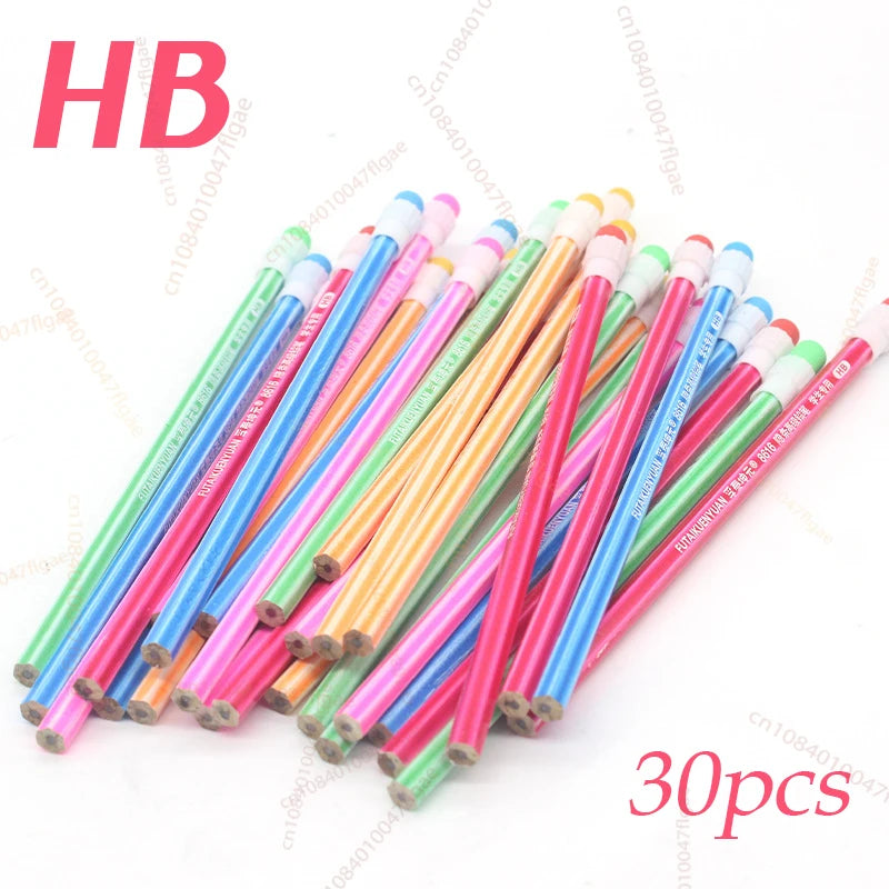 30PCS Mini Plastic Pencil Sharpener Candy Color Standard Pencil