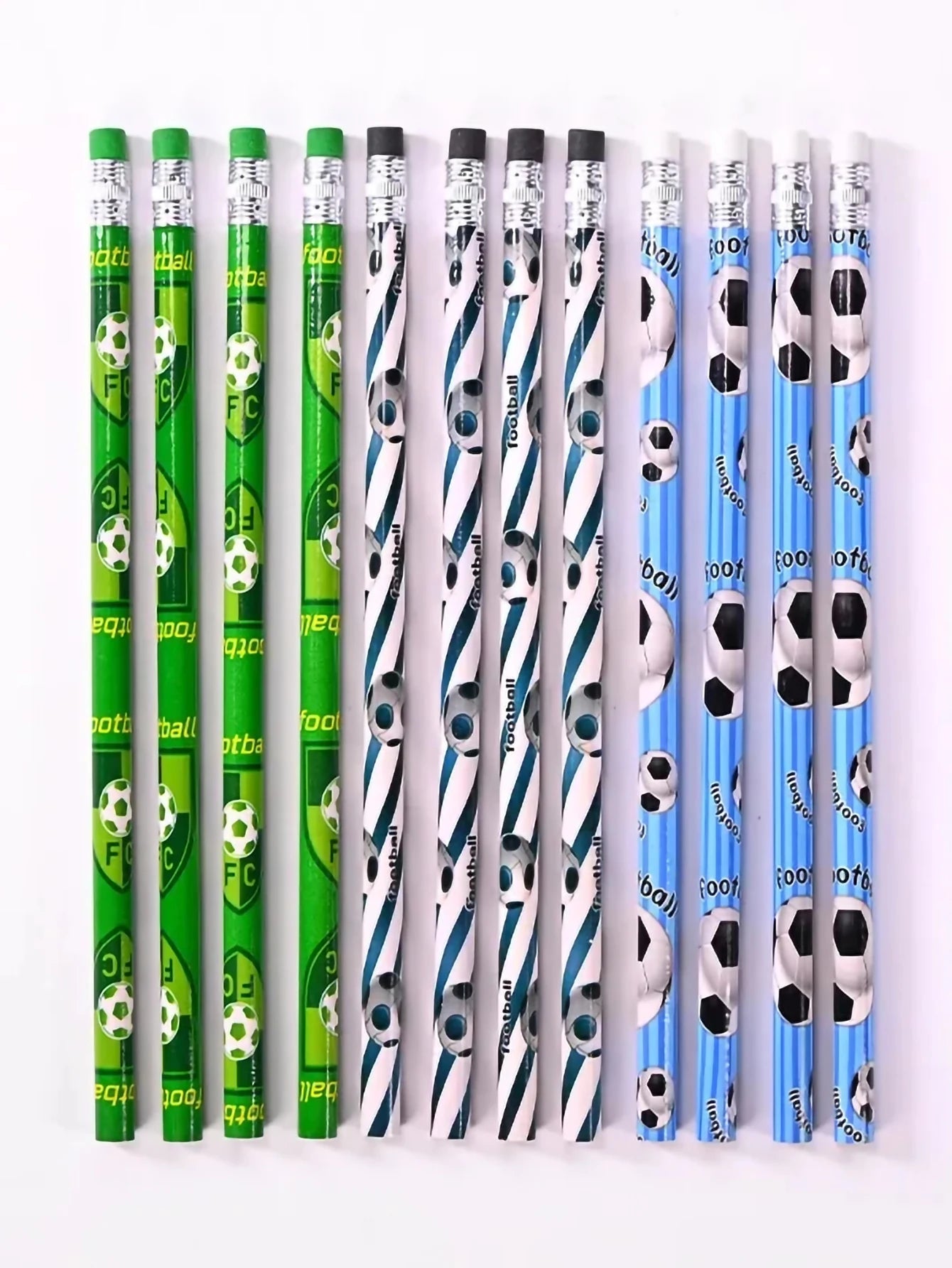 12pcs Sports Ball Themed Wooden Pencils