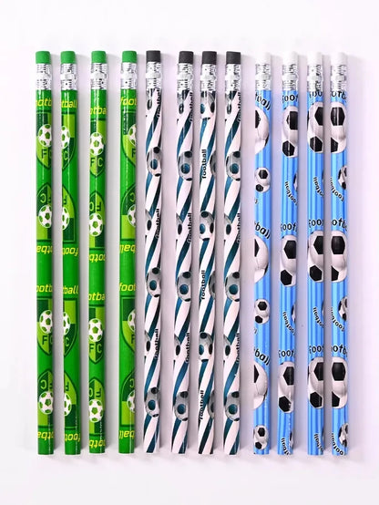 12pcs Sports Ball Themed Wooden Pencils