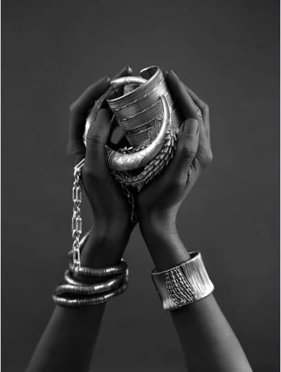 African Women Classic Black Gold Gestures Posters Female Portraits Canvas