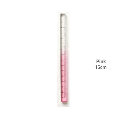 1pcs Colorful Clear Straight Ruler 15cm Four Edges Acrylic Transparent