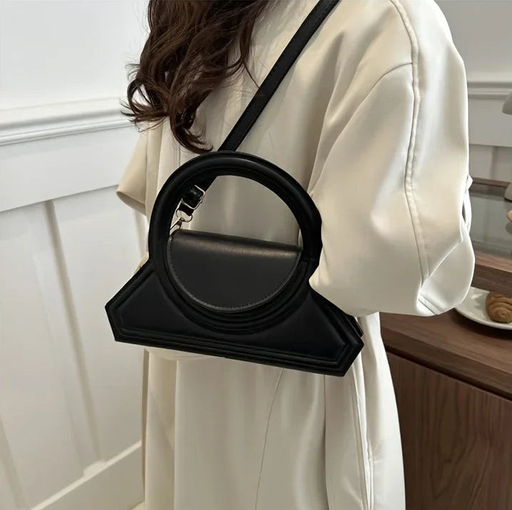 Pu Leather Elegant Tote Versatile Vintage Small Square Bag